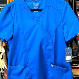 Cherokee authentic workwear top galaxy blue sz L